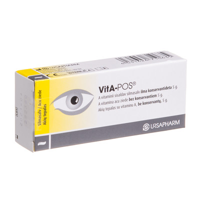 URSAPHARM VITA-POS, akių tepalas su vitaminu A, 5 g  paveikslėlis