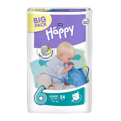 BELLA HAPPY JUNIOR EXTRA, sauskelnės, 16 + kg, 54 vnt. paveikslėlis