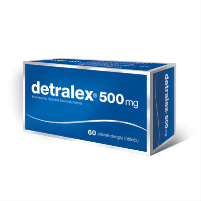 DETRALEX, 500 mg, plėvele dengtos tabletės, N60 paveikslėlis