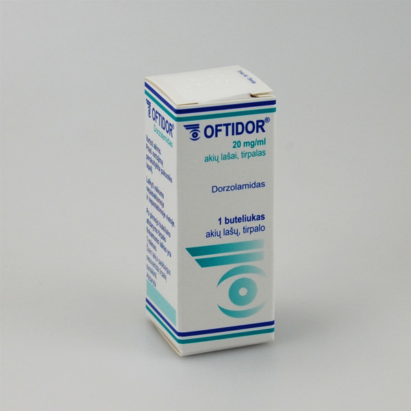 OFTIDOR, 20 mg/ml, akių lašai (tirpalas), 5 ml, N1 paveikslėlis