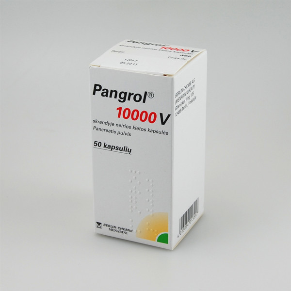 PANGROL, 10000 V, skrandyje neirios kietosios kapsulės, N50 paveikslėlis