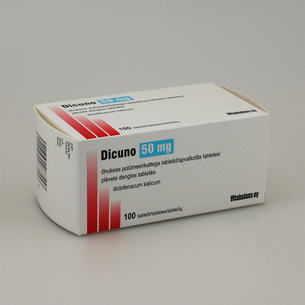 DICUNO, 50 mg, plėvele dengtos tabletės, N100 paveikslėlis