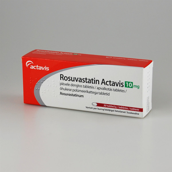 ROSUVASTATIN ACTAVIS, 10 mg, plėvele dengtos tabletės, N30 paveikslėlis
