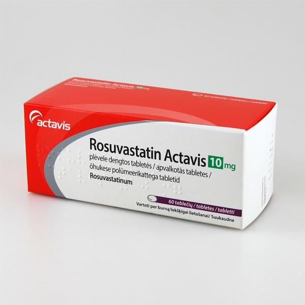 ROSUVASTATIN ACTAVIS, 10 mg, plėvele dengtos tabletės, N60 paveikslėlis