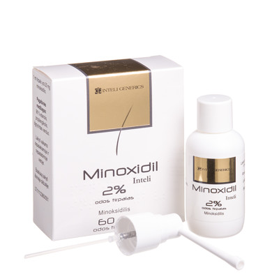 MINOXIDIL INTELI, 20 mg/ml, odos tirpalas, 60 ml, N1 paveikslėlis