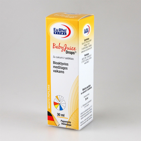 EURHO VITAL BABY JUICE DROPS, sirupas, lašai, 30 ml paveikslėlis