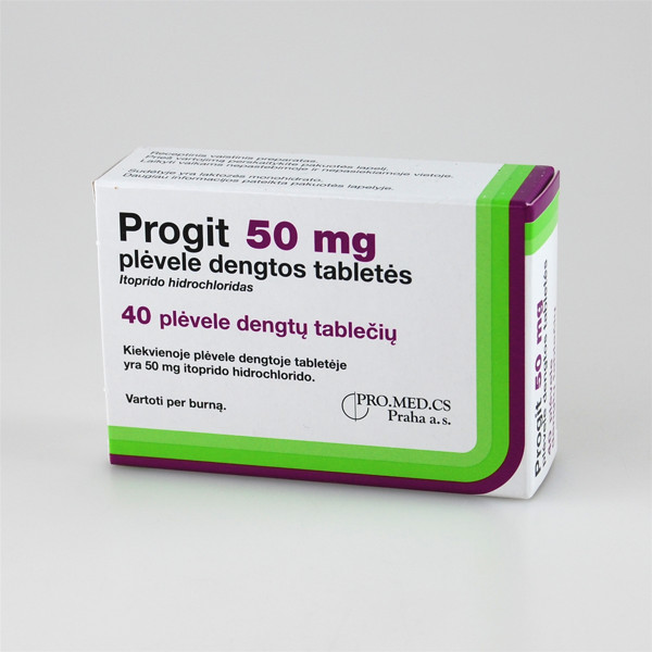 PROGIT, 50 mg, plėvele dengtos tabletės, N40 paveikslėlis