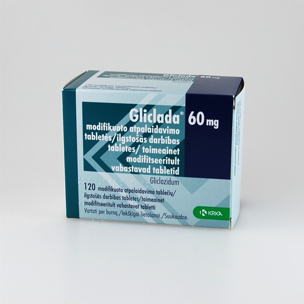 GLICLADA, 60 mg, modifikuoto atpalaidavimo tabletės, N120 paveikslėlis