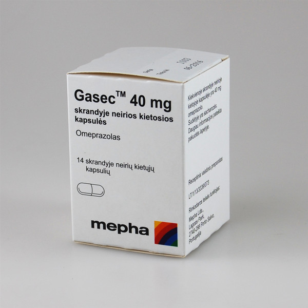 GASEC, 40 mg, skrandyje neirios kietosios kapsulės, N14 paveikslėlis