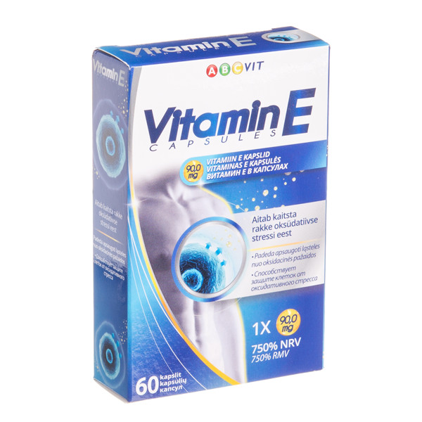 ABC VIT, vitaminas E, 60 kapsulių paveikslėlis