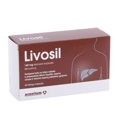 LIVOSIL, 140 mg, kietosios kapsulės, N60 paveikslėlis