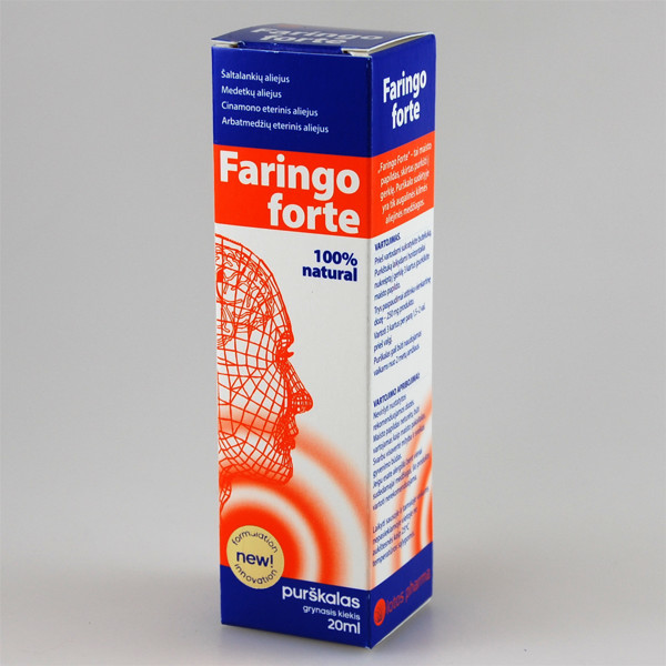 LOTOS PHARMA FARINGO FORTE, purškalas, 20 ml paveikslėlis