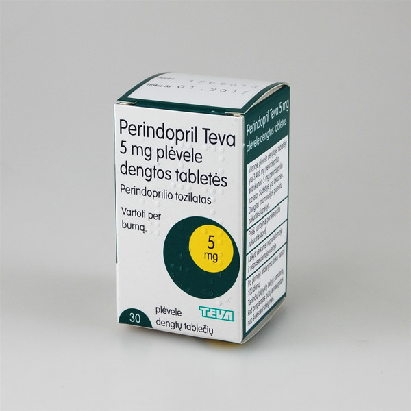 PERINDOPRIL TEVA, 5 mg, plėvele dengtos tabletės, N30 paveikslėlis