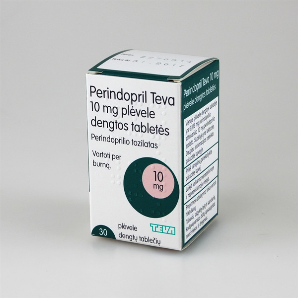 PERINDOPRIL TEVA, 10 mg, plėvele dengtos tabletės, N30 paveikslėlis