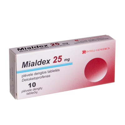 MIALDEX, 25 mg, plėvele dengtos tabletės, N10 paveikslėlis