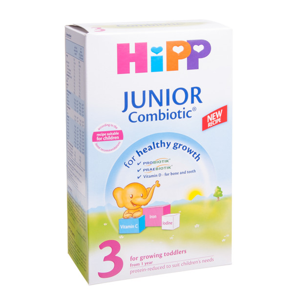 HIPP 3 BIO COMBIOTIC, milteliai pieno gėrimui ruošti nuo 1 metų, 500 g, 2097 paveikslėlis