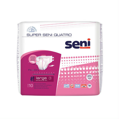 SENI SUPER QUATRO LARGE, sauskelnės, 10 vnt. paveikslėlis