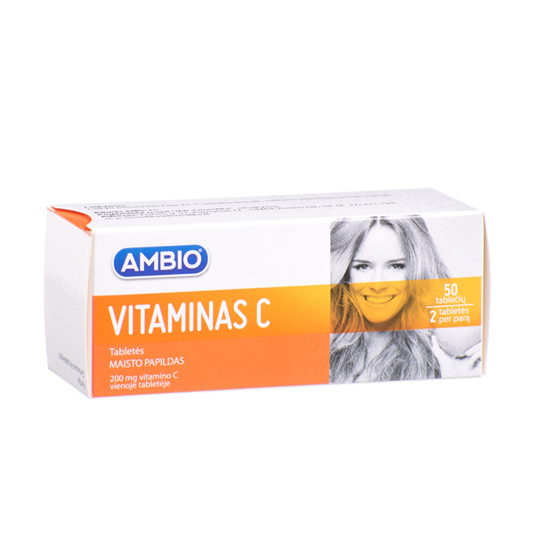 AMBIO VITAMINAS C, 200 mg, 50 tablečių paveikslėlis