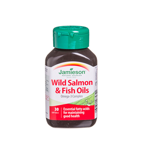 JAMIESON WILD SALMON, žuvų taukai, 1000 mg, 30 minkštųjų kapsulių paveikslėlis