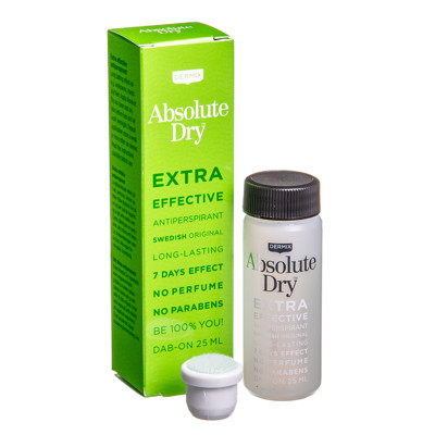 DERMIX ABSOLUTE DRY DAB-ON, antiperspirantas, losjonas, 25 ml paveikslėlis