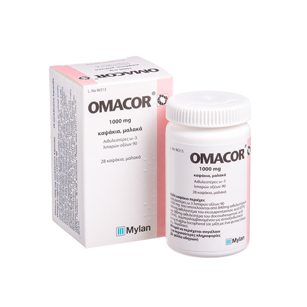OMACOR, 1000 mg, minkštosios kapsulės, (l.imp.), N28  paveikslėlis