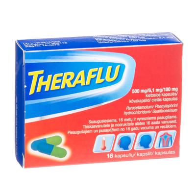 THERAFLU, 500 mg/6,1 mg/100 mg, kietosios kapsulės, N16 paveikslėlis