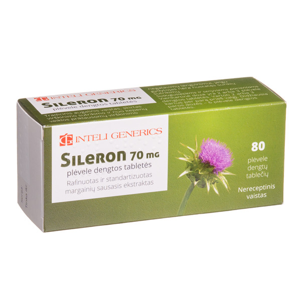SILERON, 70 mg, plėvele dengtos tabletės, N80  paveikslėlis