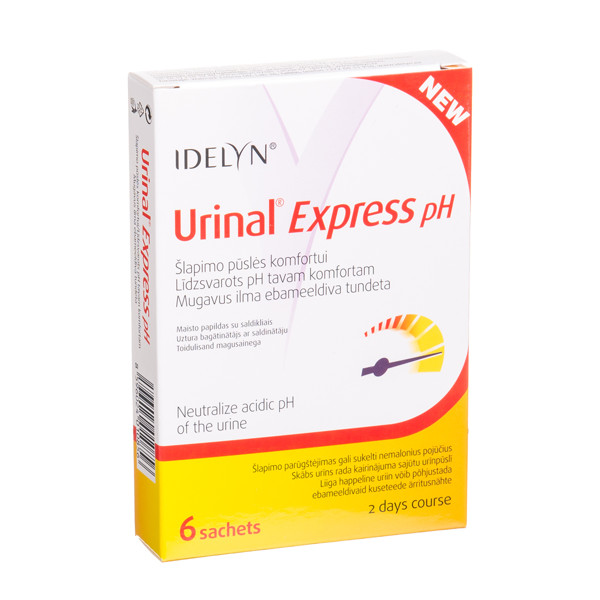 IDELYN URINAL EXPRESS PH, 6 paketėliai paveikslėlis