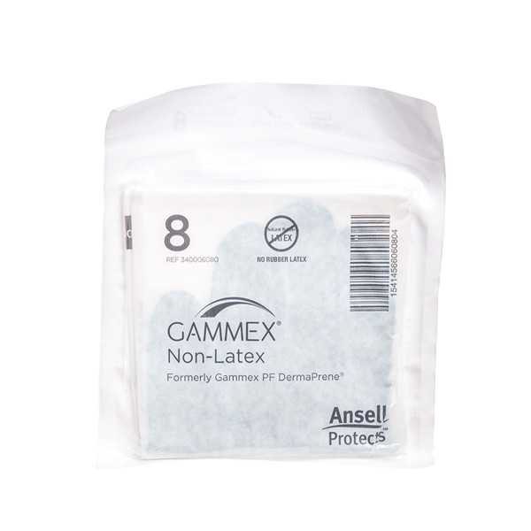 GAMMEX NON-LATEX, chirurginės sterilios pirštinės be pudros iš neopreno, Nr 8, 2 vnt. paveikslėlis