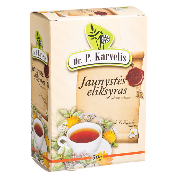 DR. P. KARVELIS JAUNYSTĖS ELIKSYRAS, žolelių arbata, 50 g paveikslėlis