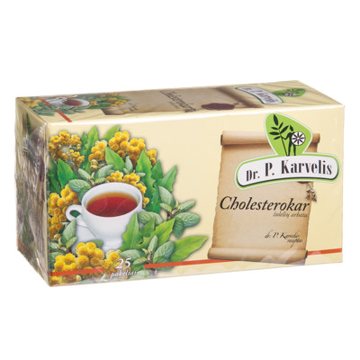 DR. P. KARVELIS CHOLESTEROKAR, žolelių arbata, 1 g, 25 vnt. paveikslėlis