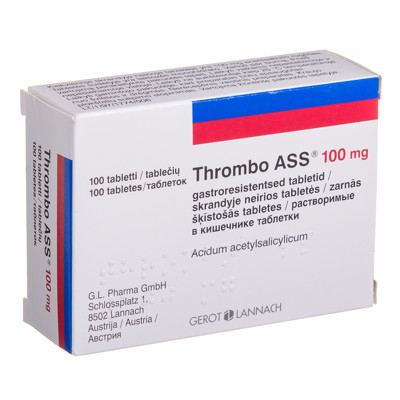 THROMBO ASS, 100 mg, skrandyje neirios tabletės, N100 paveikslėlis