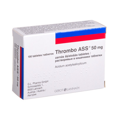 THROMBO ASS, 50 mg, skrandyje neirios tabletės, N100 paveikslėlis