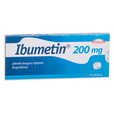 IBUMETIN, 200 mg, plėvele dengtos tabletės, N10  paveikslėlis