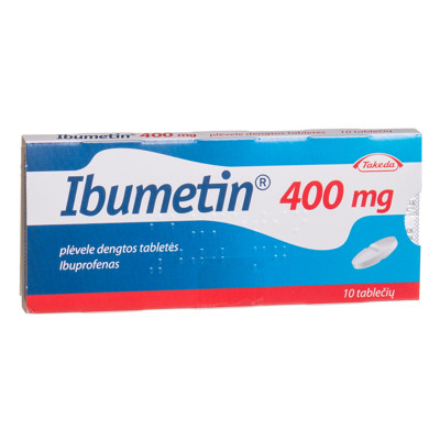 IBUMETIN, 400 mg, plėvele dengtos tabletės, N10  paveikslėlis