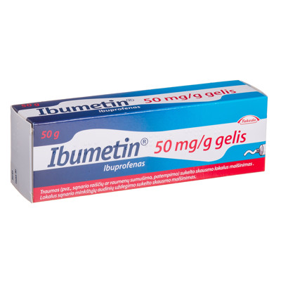 IBUMETIN, 50 mg/g, gelis, 50 g paveikslėlis