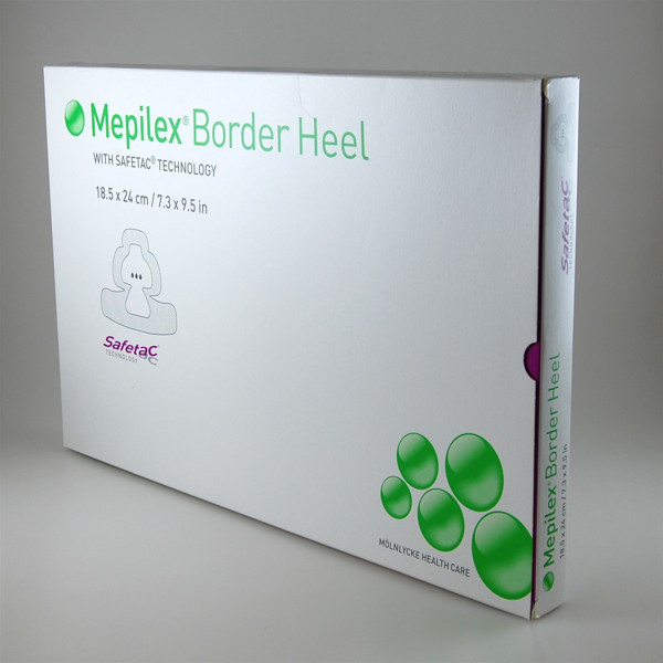 MEPILEX BORDER HEEL, tvarstis, 18,5 cm x 24 cm, silikoninis, 5 vnt. paveikslėlis