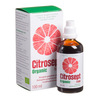 CITROSEPT ORGANIC 1500, ekologiškas greipfrutų ekstraktas, 100 ml paveikslėlis