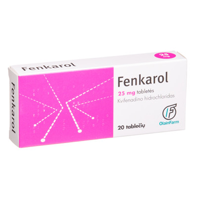 FENKAROL, 25 mg, tabletės, N20  paveikslėlis