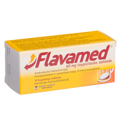 FLAVAMED, 60 mg, šnypščiosios tabletės, N10 paveikslėlis