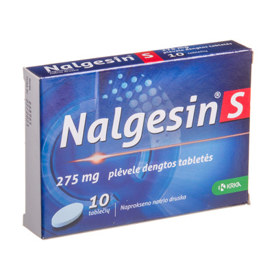 NALGESIN S, 275 mg, plėvele dengtos tabletės, N10  paveikslėlis