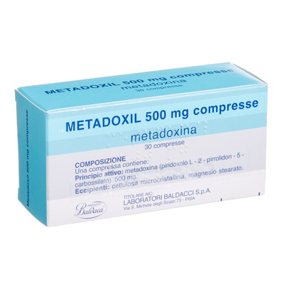 METADOXIL, 500 mg, tabletės, (l.imp.), N30 paveikslėlis