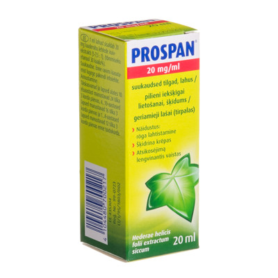 PROSPAN, 20 mg/ml, geriamieji lašai (tirpalas), 20 ml  paveikslėlis