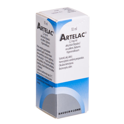 ARTELAC, 3,2 mg/ml, akių lašai (tirpalas), 10 ml  paveikslėlis