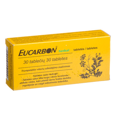 EUCARBON HERBAL, tabletės, N30 paveikslėlis
