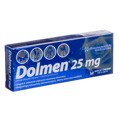 DOLMEN, 25 mg, plėvele dengtos tabletės, N10  paveikslėlis