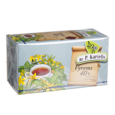 DR. P. KARVELIS VYRAMS 40+, žolelių arbata, 1 g, 25 vnt. paveikslėlis