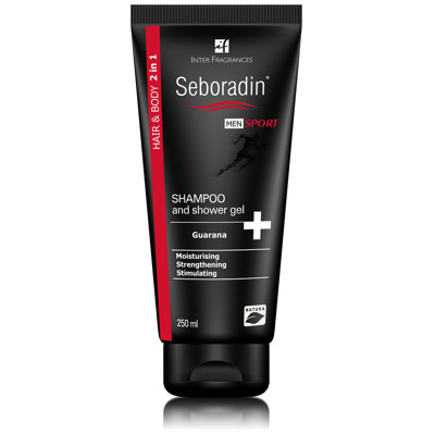SEBORADIN MEN SPORT (2/1), šampūnas + dušo gelis, 250 ml paveikslėlis