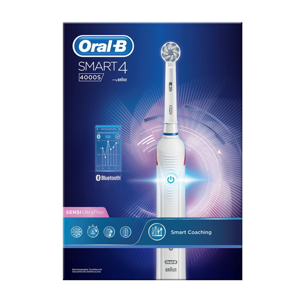 ORAL-B SMART 4000 SENSITIVE, elektrinis dantų šepetėlis paveikslėlis