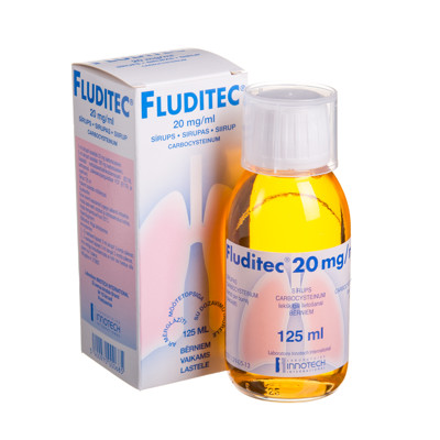 FLUDITEC, 20 mg/ml, sirupas, 125 ml paveikslėlis